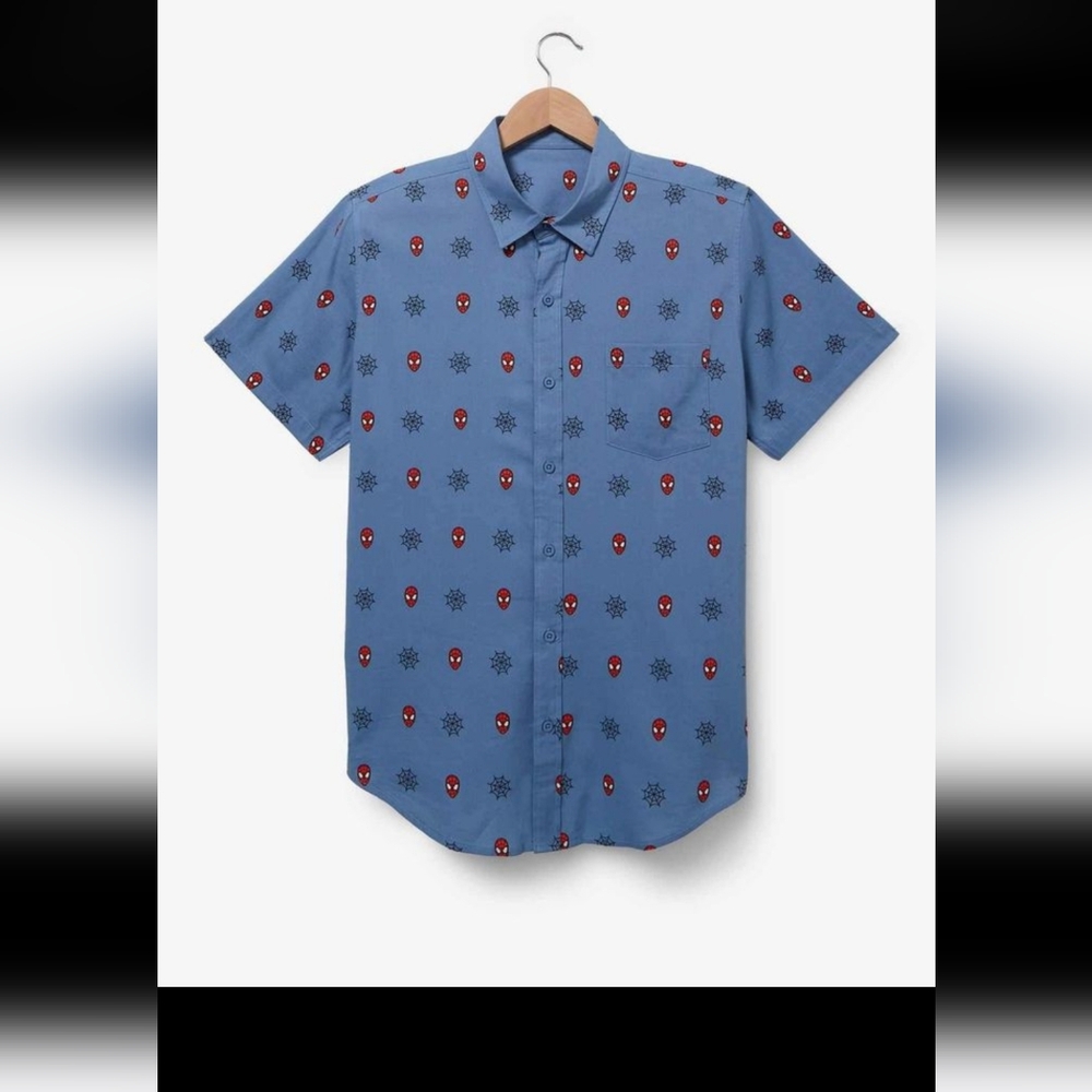 Spiderman button up shirt